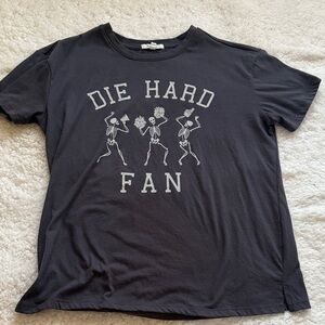 Maurices Black 'Die Hard Fan' Short Sleeve Tee